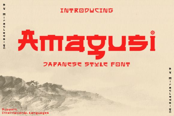 Amagusi: A Japanese-Inspired Display Font for Craft Creators