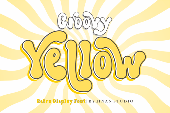 Groovy Yellow Font for Editorial Design