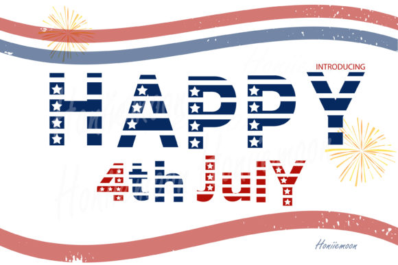 Happy 4th July Font for Vibrant Editorial Design