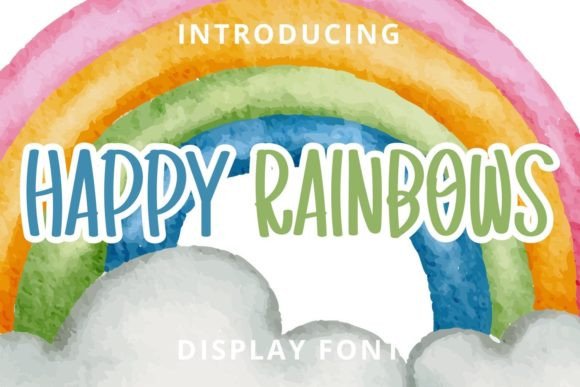 Happy Rainbows: A Playful Font for Creative Branding