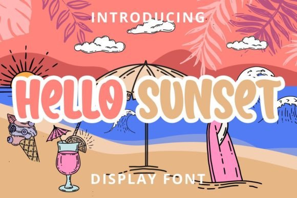 Hello Sunset: A Playful Display Font for Modern Web Design