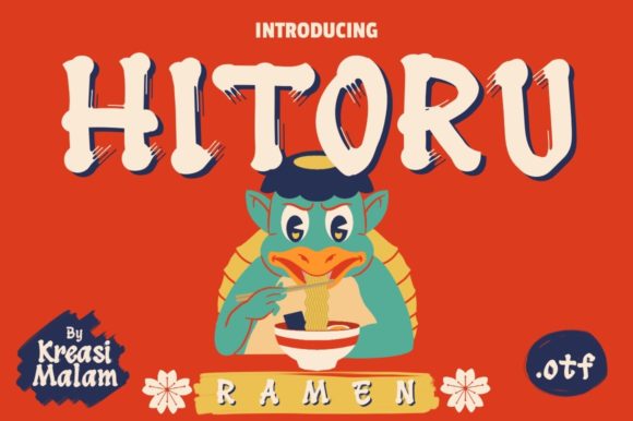 Hitoru Ramen Font for Branding Projects