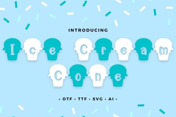 Ice Cream Cone Font for Web Design