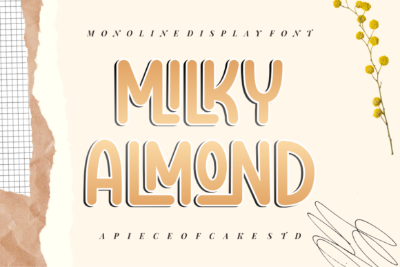 Milky Almond Font for Handmade Creations