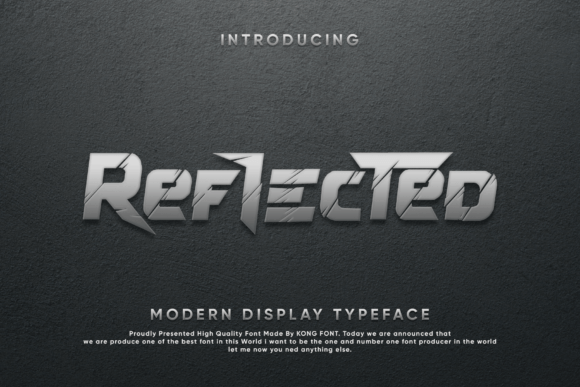 Reflected: A Playful Display Font for Modern Editorial Design