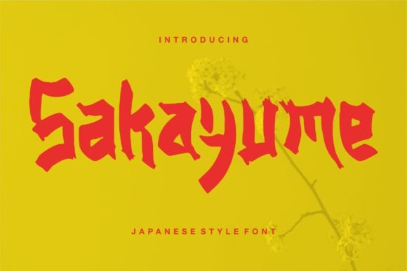 Sakayume: A Japanese-Inspired Font for Handmade Creations