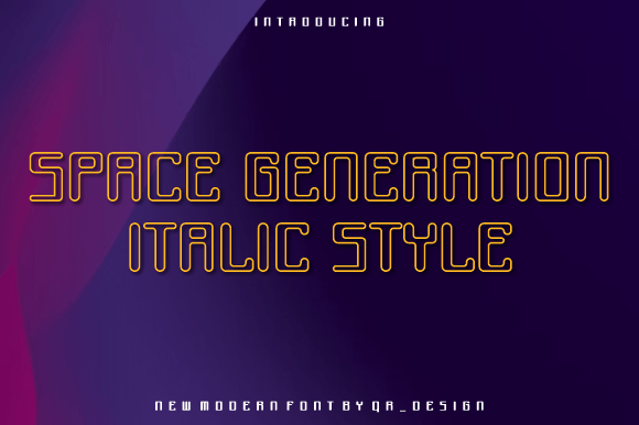 Space Generation Line – A Bold Display Font for Modern Branding