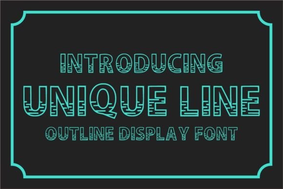 Unique Line: A Bold Display Font for Impactful Campaigns